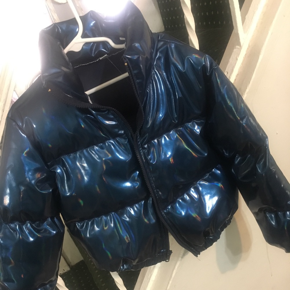 Toddler Metallic bubble coat